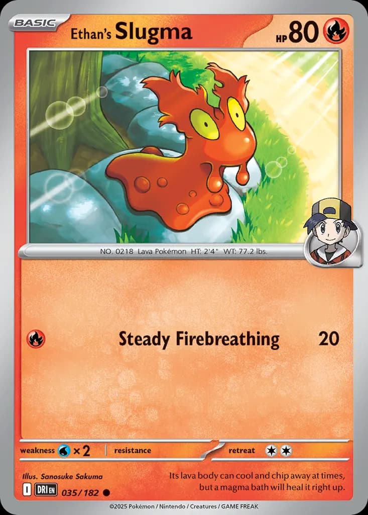 Ethan's Slugma — Destined Rivals 35 Pokémon card