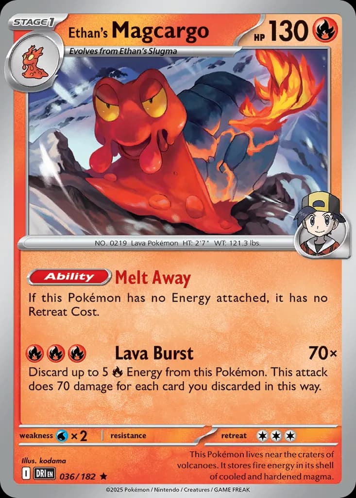 Ethan's Magcargo — Destined Rivals 36 Pokémon card