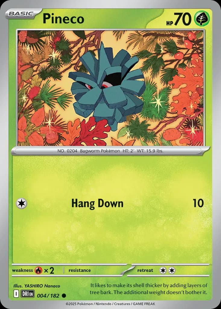 Pineco — Destined Rivals 4 Pokémon card