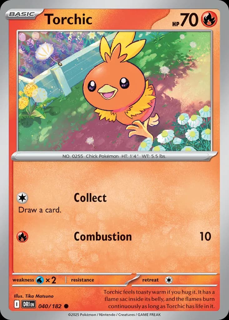 Torchic — Destined Rivals 40 Pokémon card