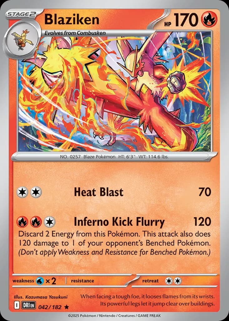 Blaziken — Destined Rivals 42 Pokémon card