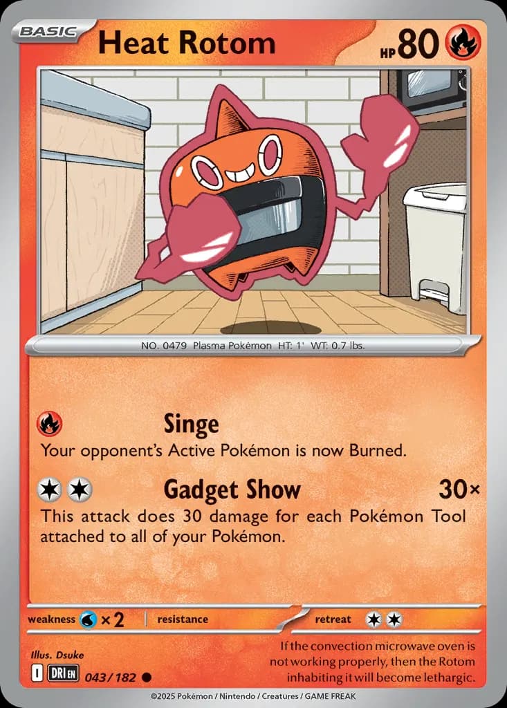 Heat Rotom — Destined Rivals 43 Pokémon card