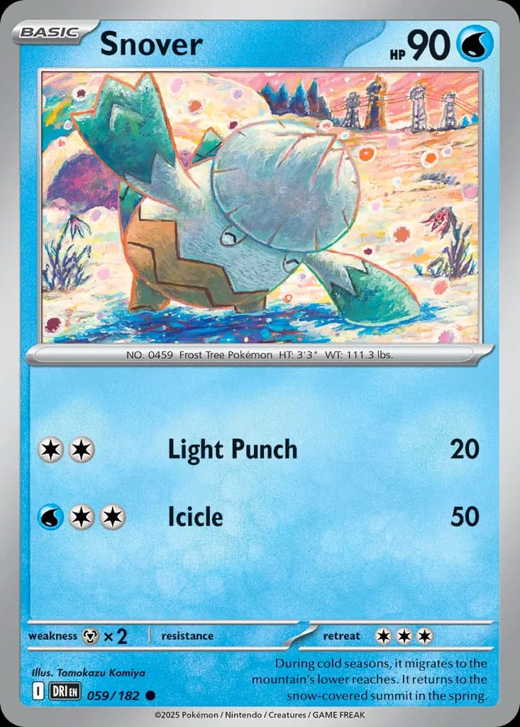 Snover — Destined Rivals 59 Pokémon card