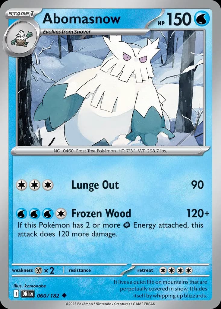 Abomasnow — Destined Rivals 60 Pokémon card