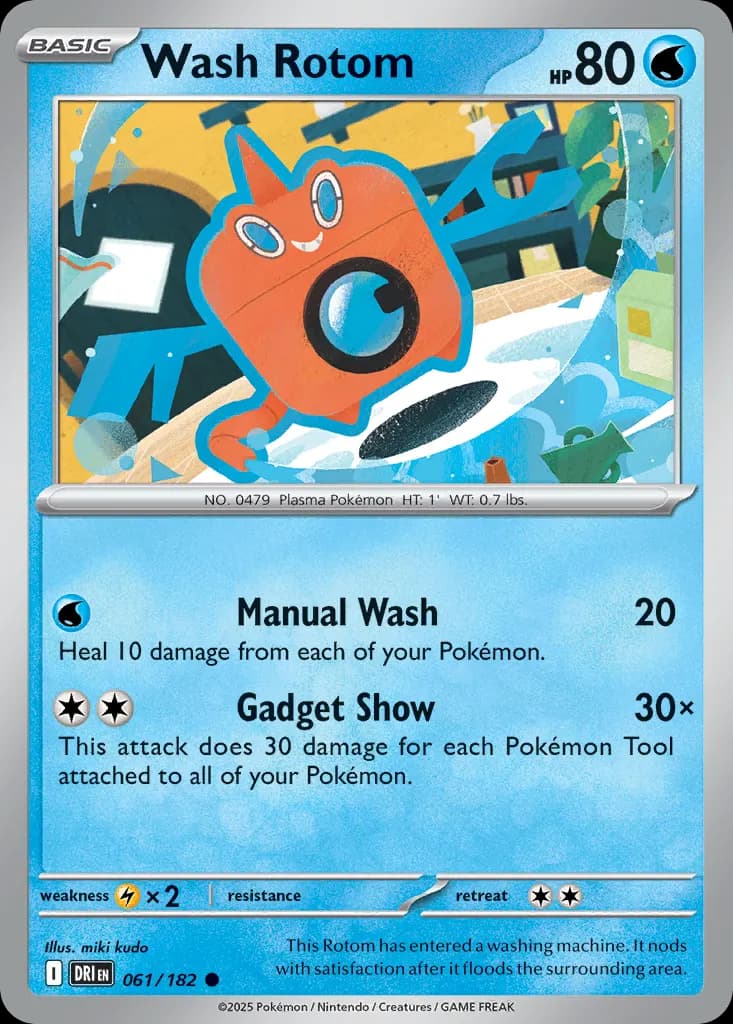 Wash Rotom — Destined Rivals 61 Pokémon card
