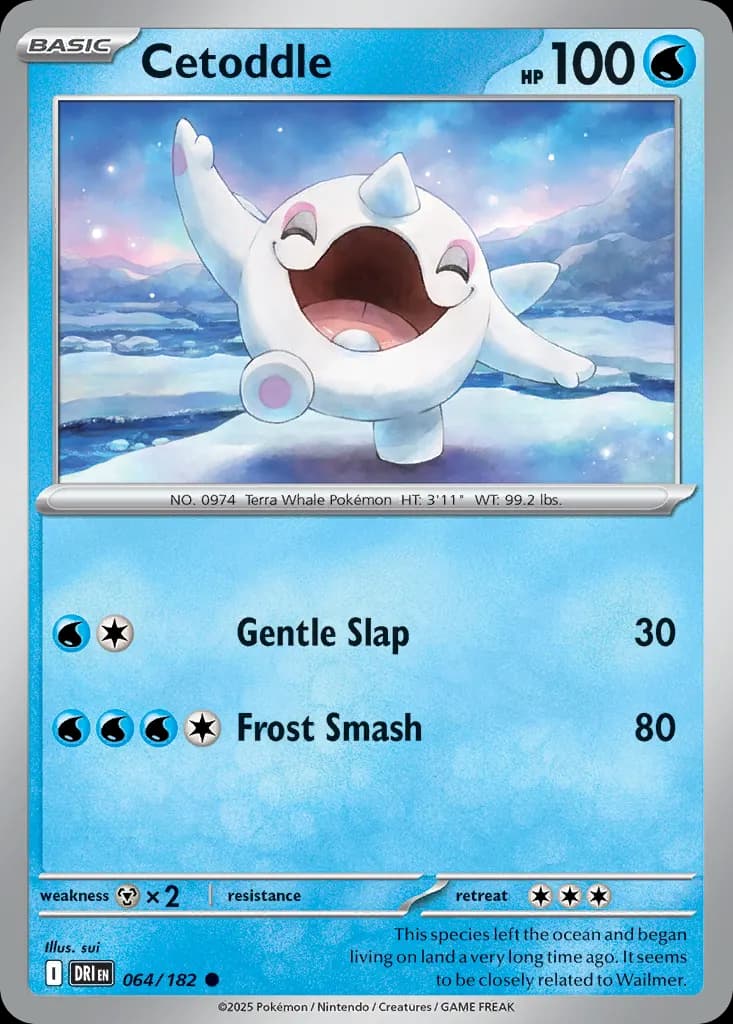 Cetoddle — Destined Rivals 64 Pokémon card