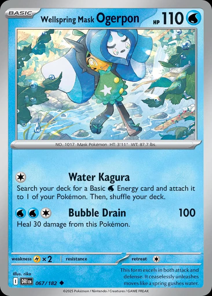 Wellspring Mask Ogerpon — Destined Rivals 67 Pokémon card