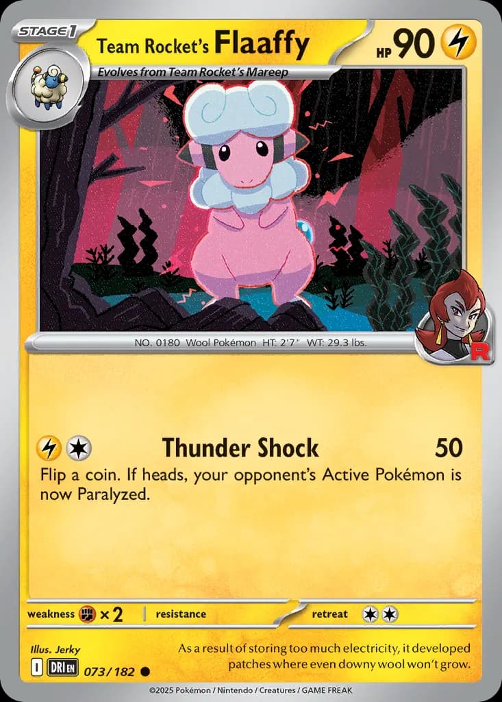 Team Rocket's Flaaffy — Destined Rivals 73 Pokémon card