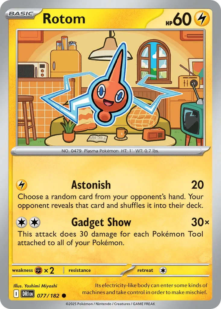 Rotom — Destined Rivals 77 Pokémon card