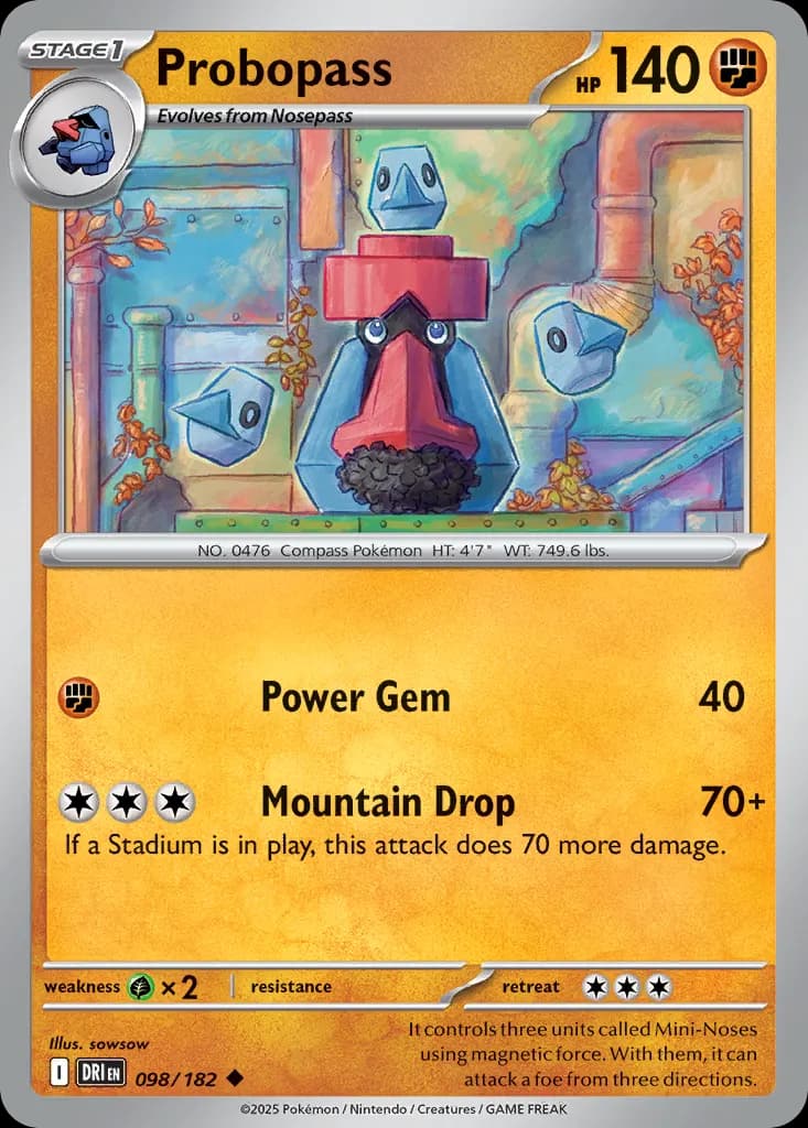 Probopass — Destined Rivals 98 Pokémon card