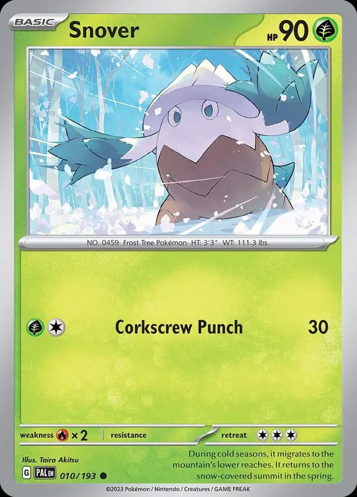 Snover — Paldea Evolved 10 Pokémon card