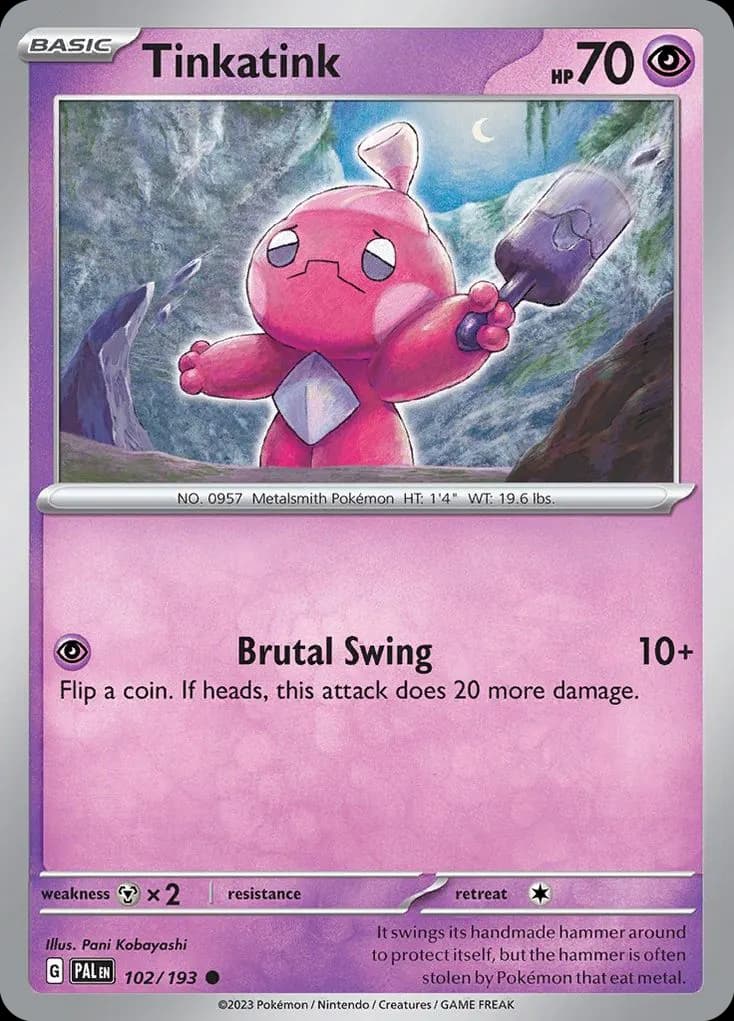 Tinkatink — Paldea Evolved 102 Pokémon card