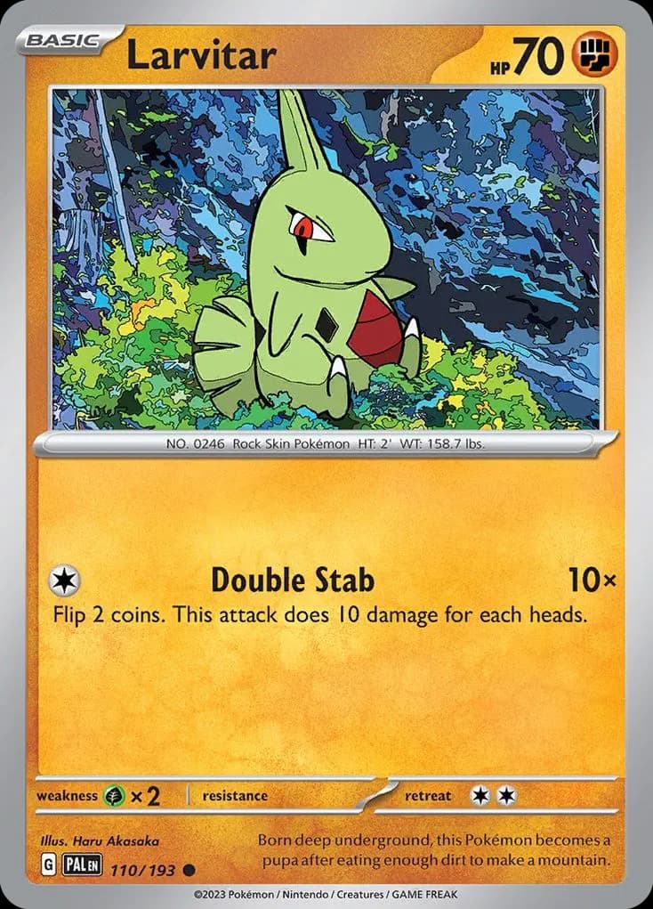 Larvitar — Paldea Evolved 110 Pokémon card