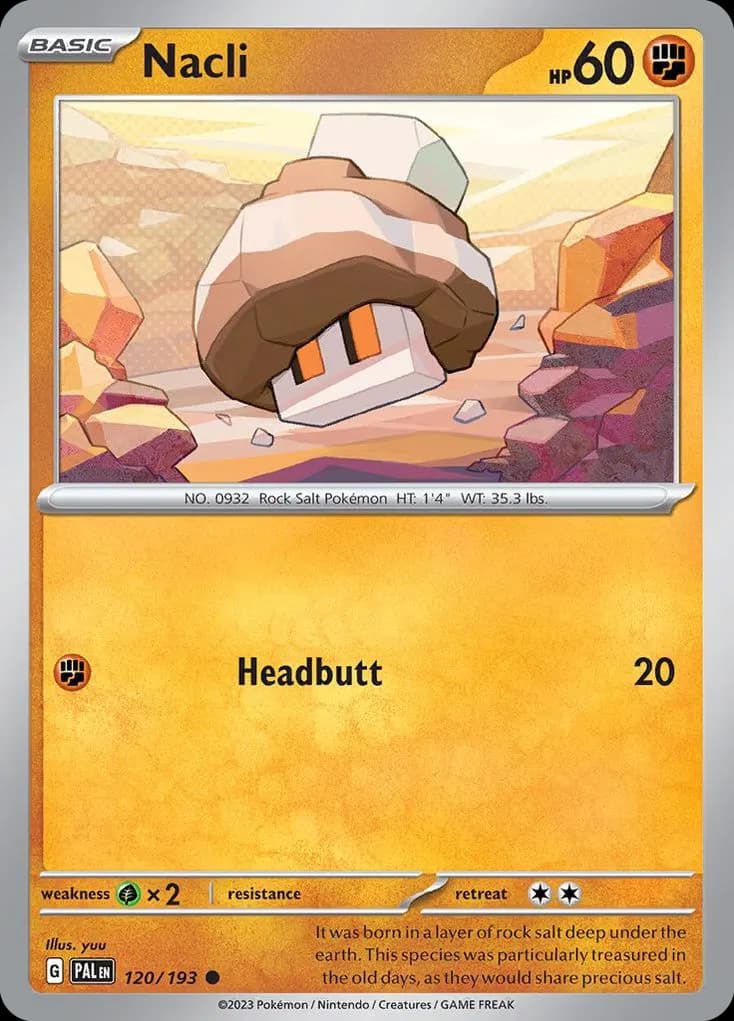 Nacli — Paldea Evolved 120 Pokémon card
