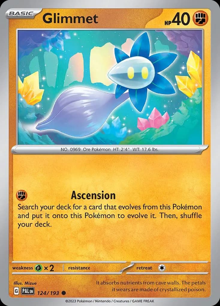 Glimmet — Paldea Evolved 124 Pokémon card
