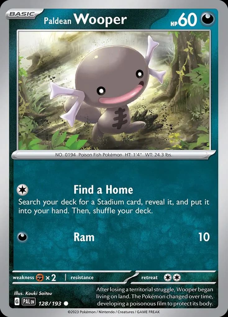 Paldean Wooper — Paldea Evolved 128 Pokémon card