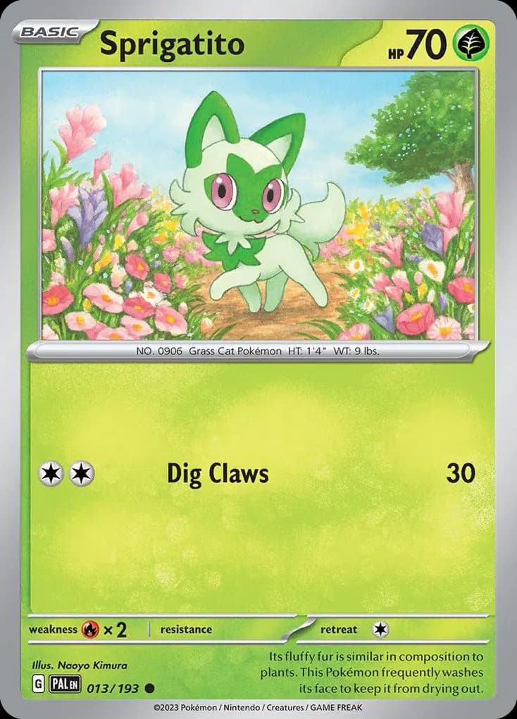 Sprigatito — Paldea Evolved 13 Pokémon card
