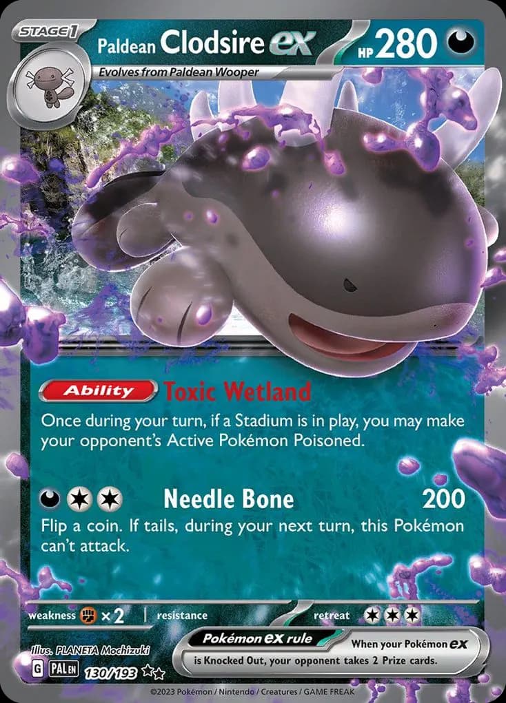 Paldean Clodsire ex — Paldea Evolved 130 Pokémon card