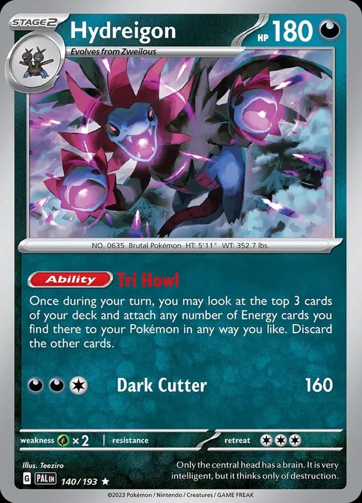 Hydreigon — Paldea Evolved 140 Pokémon card