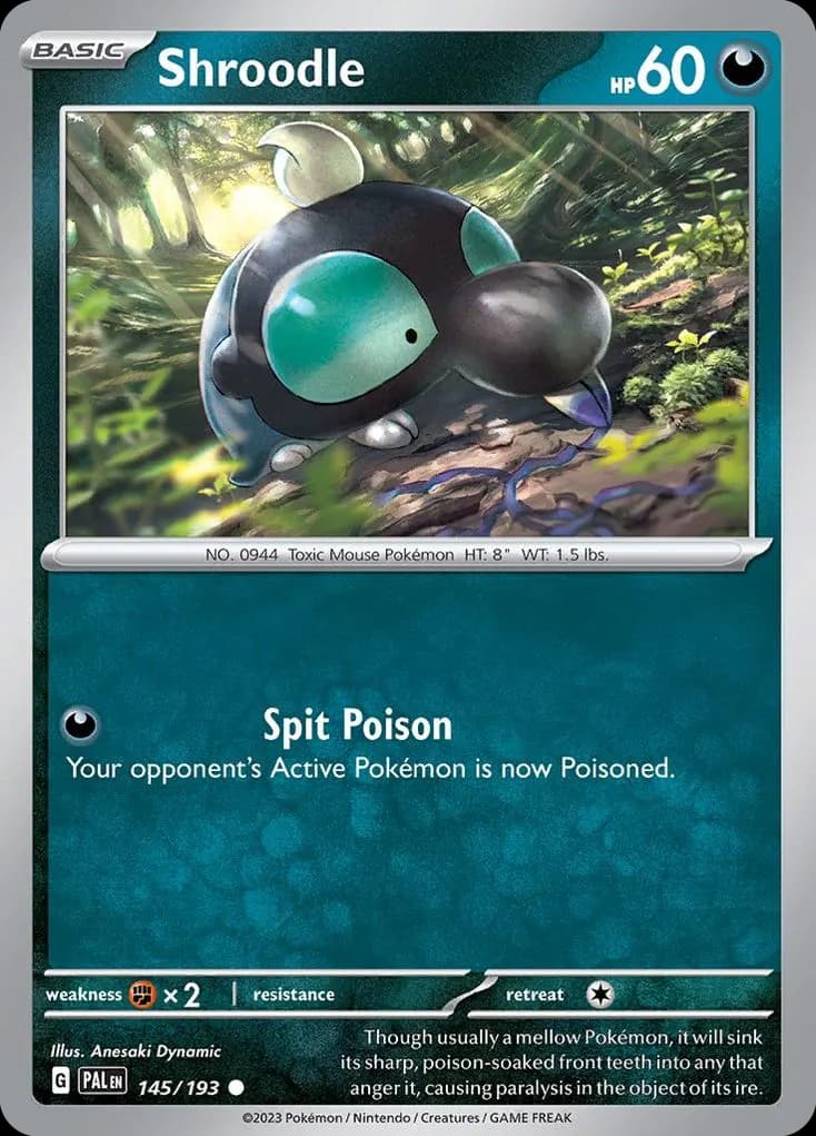 Shroodle — Paldea Evolved 145 Pokémon card