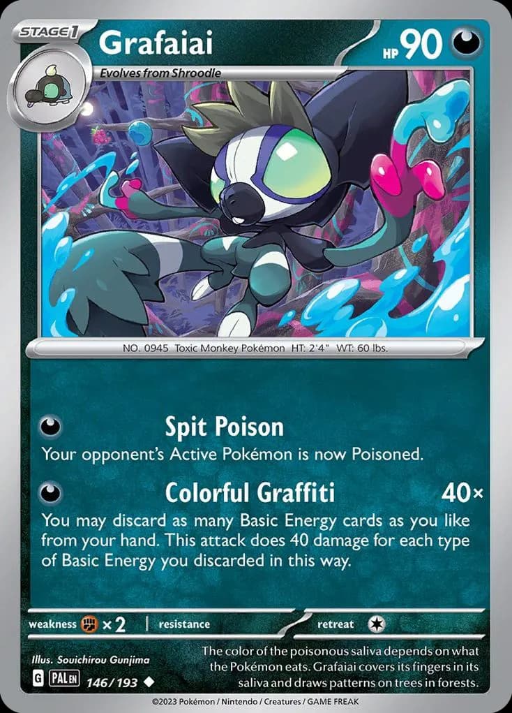 Grafaiai — Paldea Evolved 146 Pokémon card