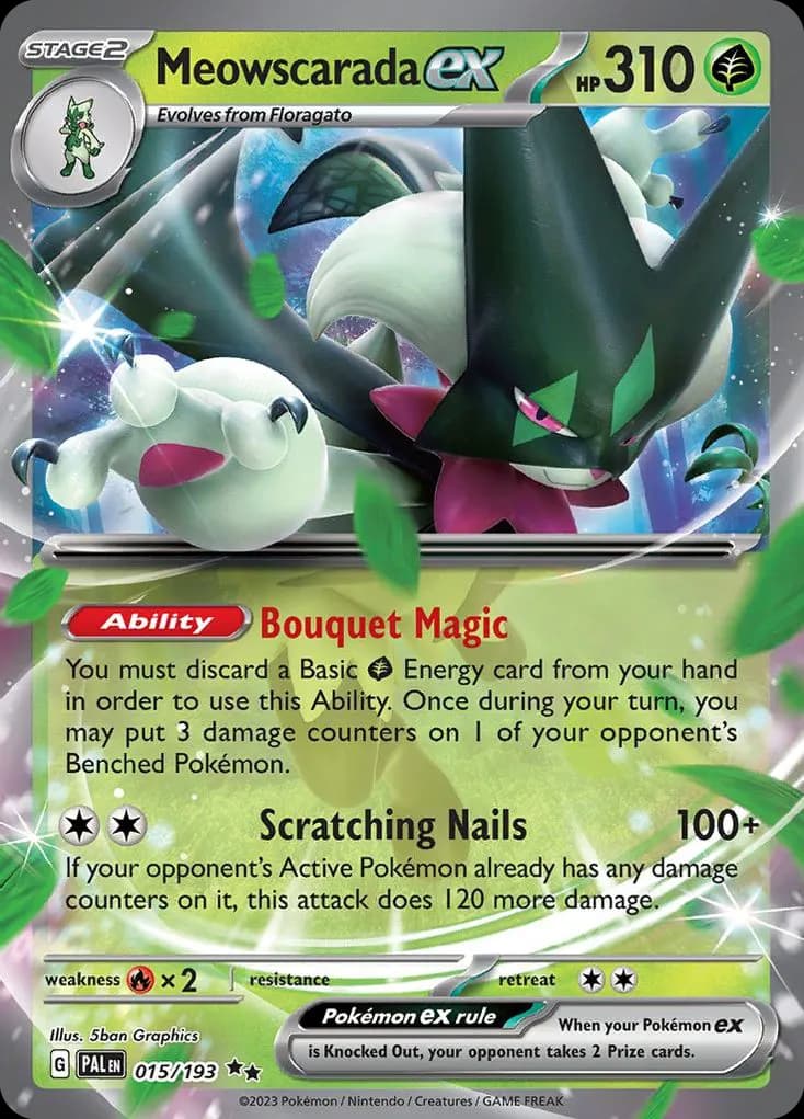 Meowscarada ex — Paldea Evolved 15 Pokémon card