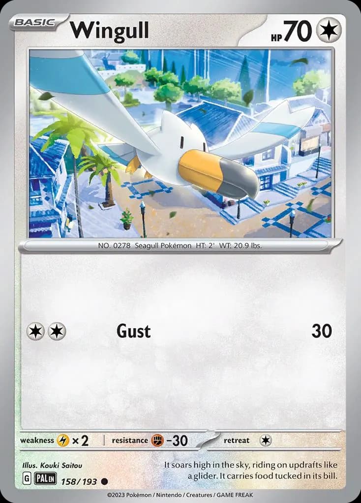 Wingull — Paldea Evolved 158 Pokémon card