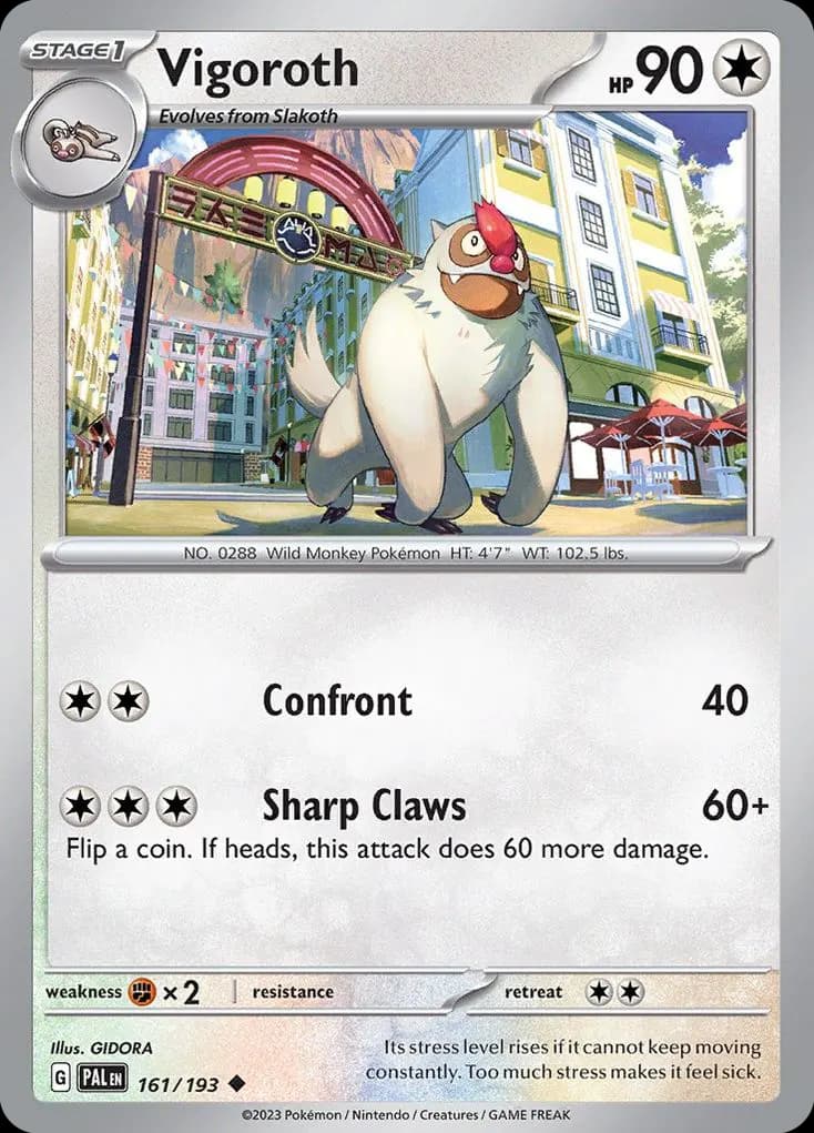 Vigoroth — Paldea Evolved 161 Pokémon card