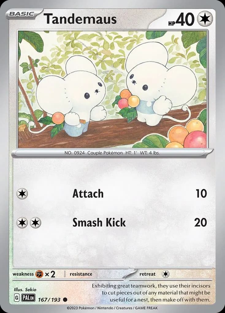 Tandemaus — Paldea Evolved 167 Pokémon card