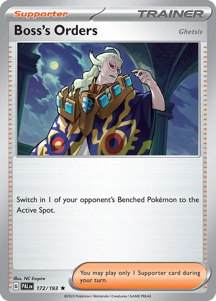 Boss's Orders (Ghetsis) — Paldea Evolved 172 Pokémon card