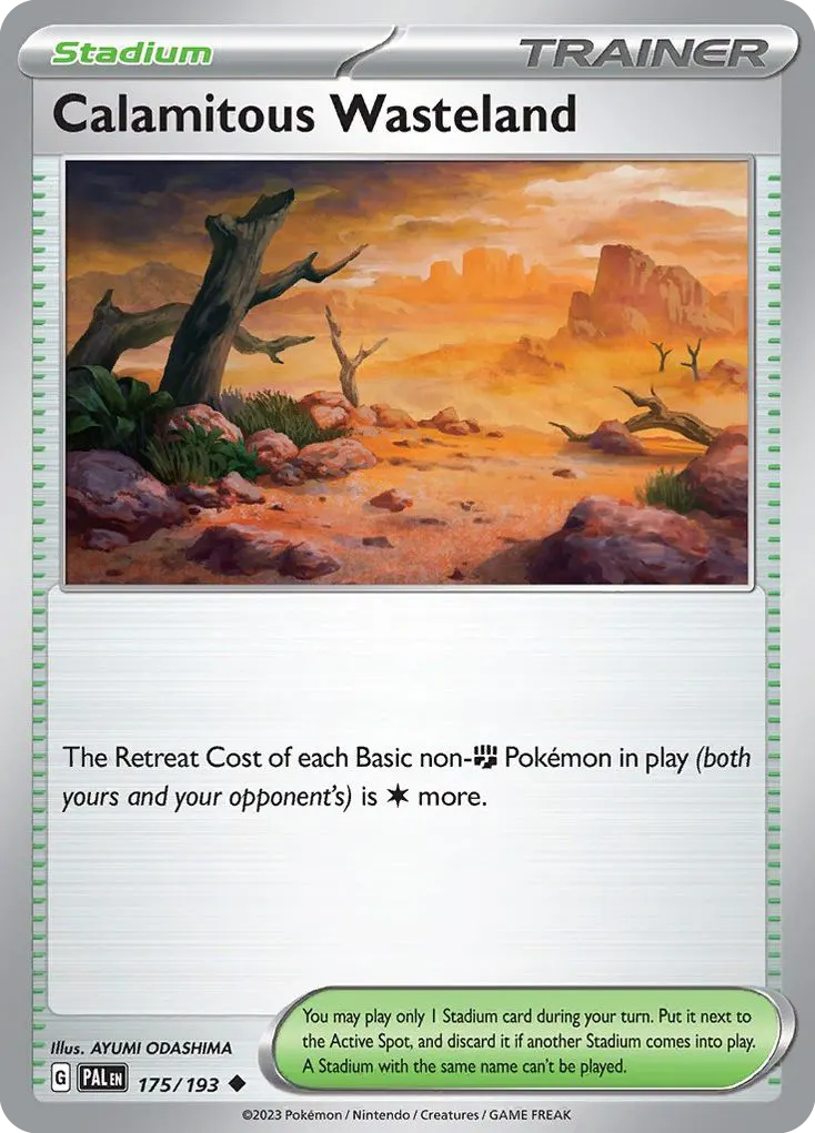 Calamitous Wasteland — Paldea Evolved 175 Pokémon card
