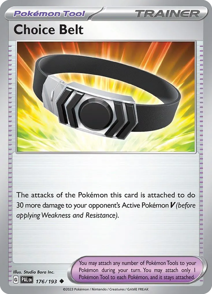 Choice Belt — Paldea Evolved 176 Pokémon card