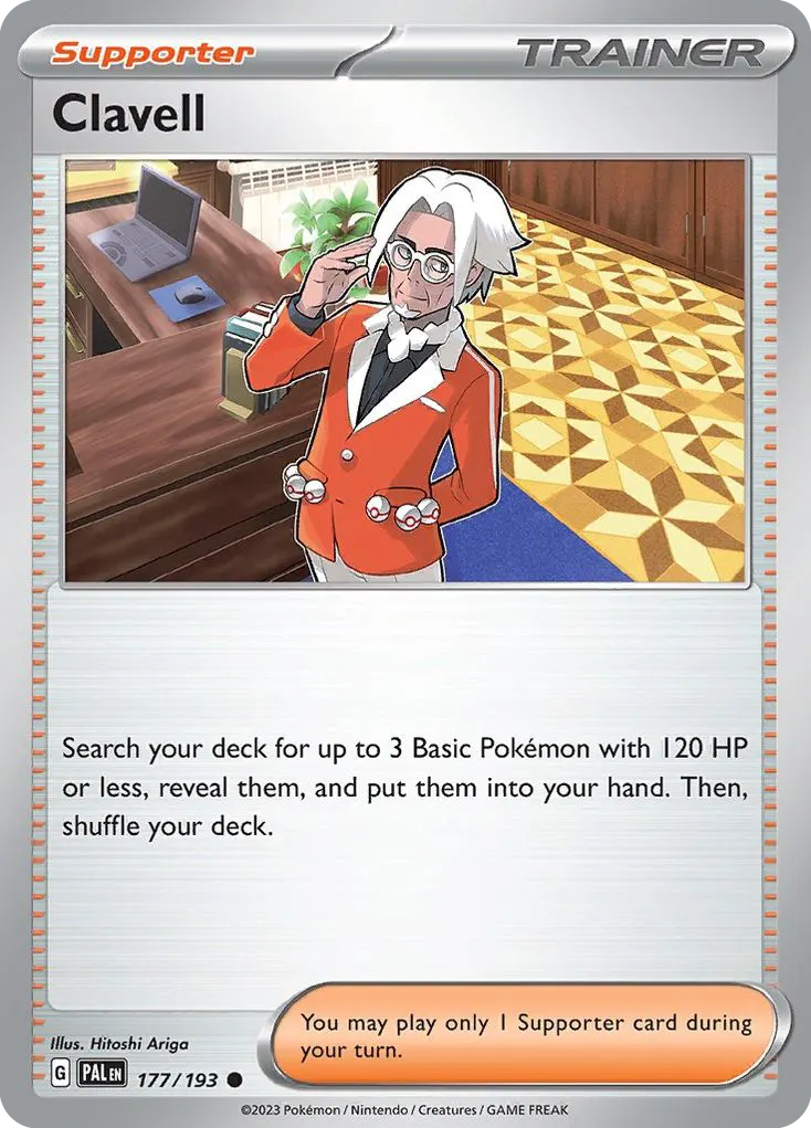Clavell — Paldea Evolved 177 Pokémon card