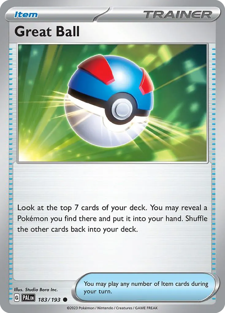 Great Ball — Paldea Evolved 183 Pokémon card