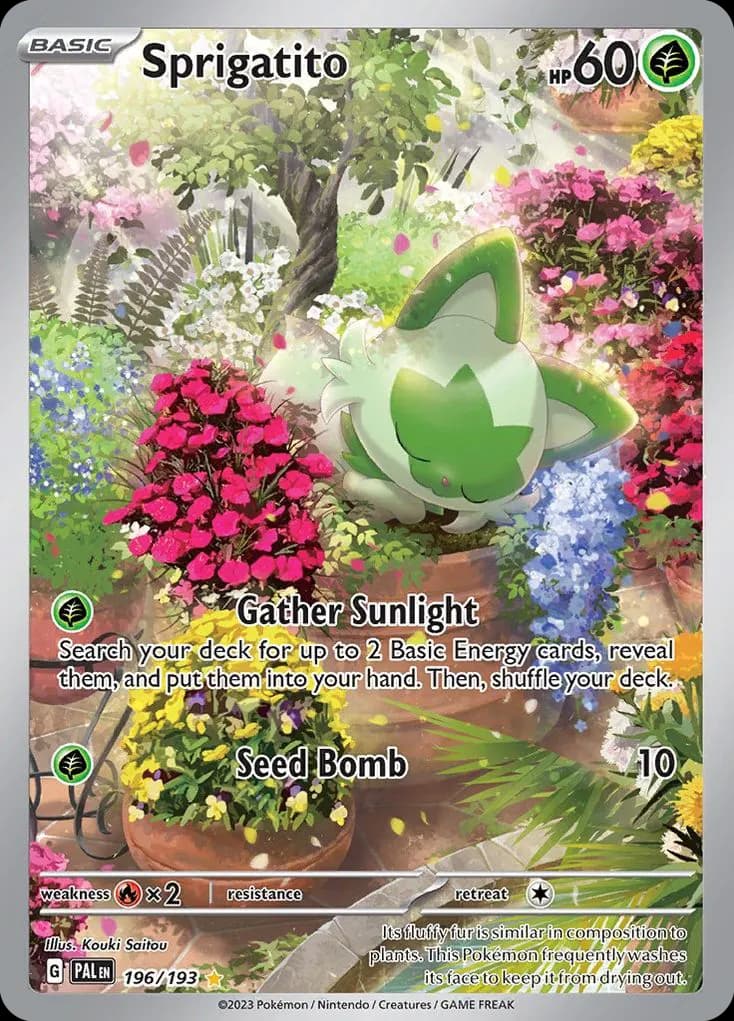 Sprigatito — Paldea Evolved 196 Pokémon card
