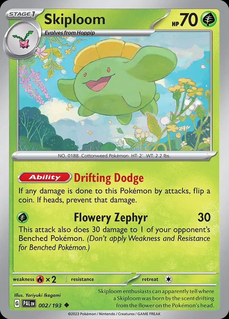 Skiploom — Paldea Evolved 2 Pokémon card