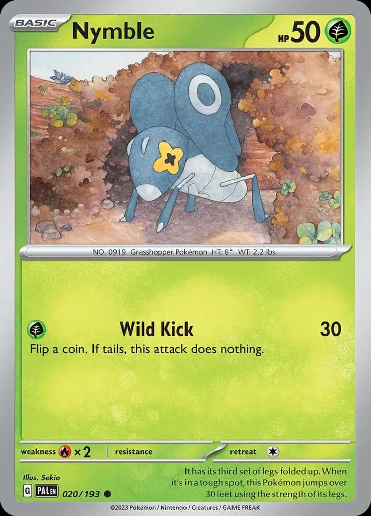 Nymble — Paldea Evolved 20 Pokémon card