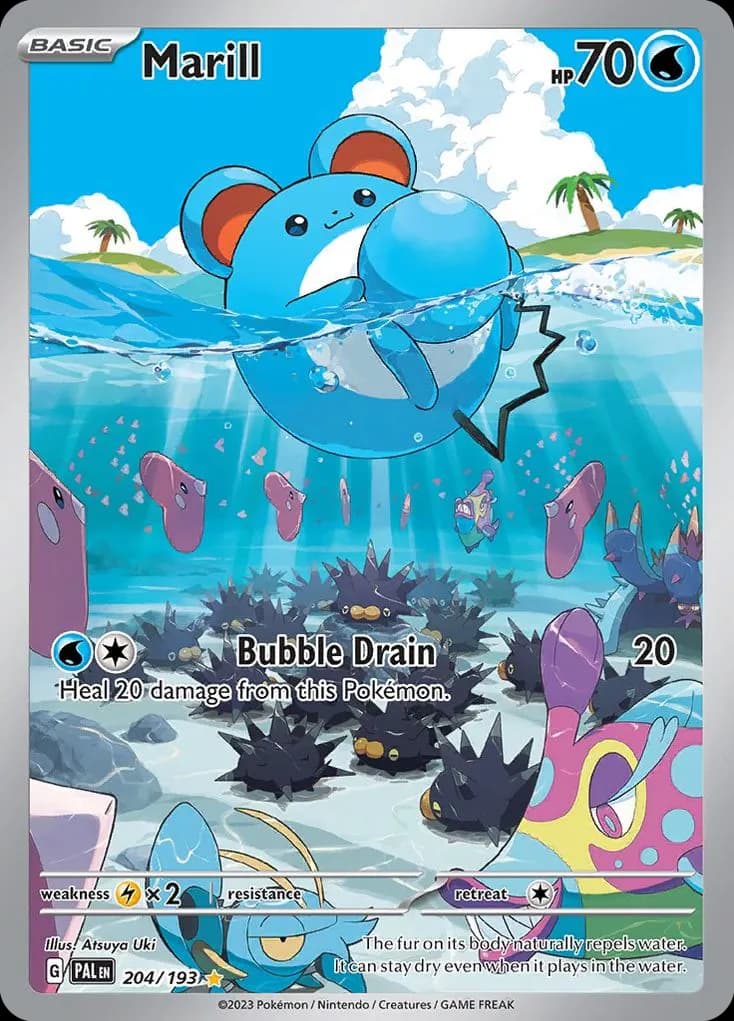 Marill — Paldea Evolved 204 Pokémon card