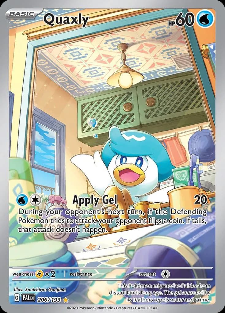 Quaxly — Paldea Evolved 206 Pokémon card