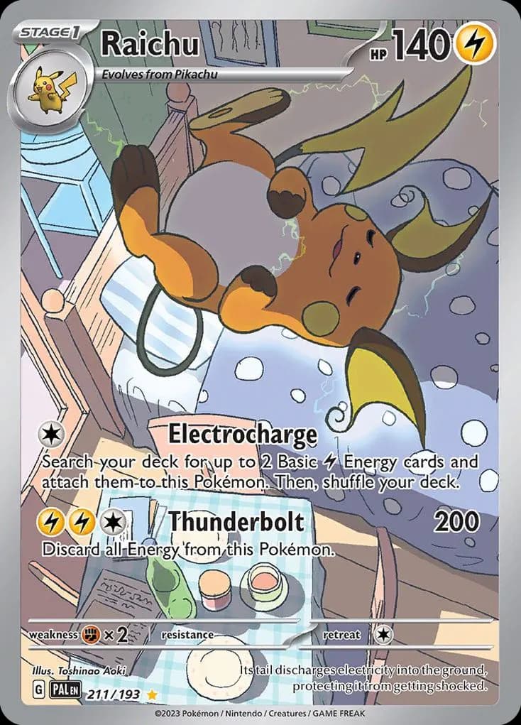 Raichu — Paldea Evolved 211 Pokémon card
