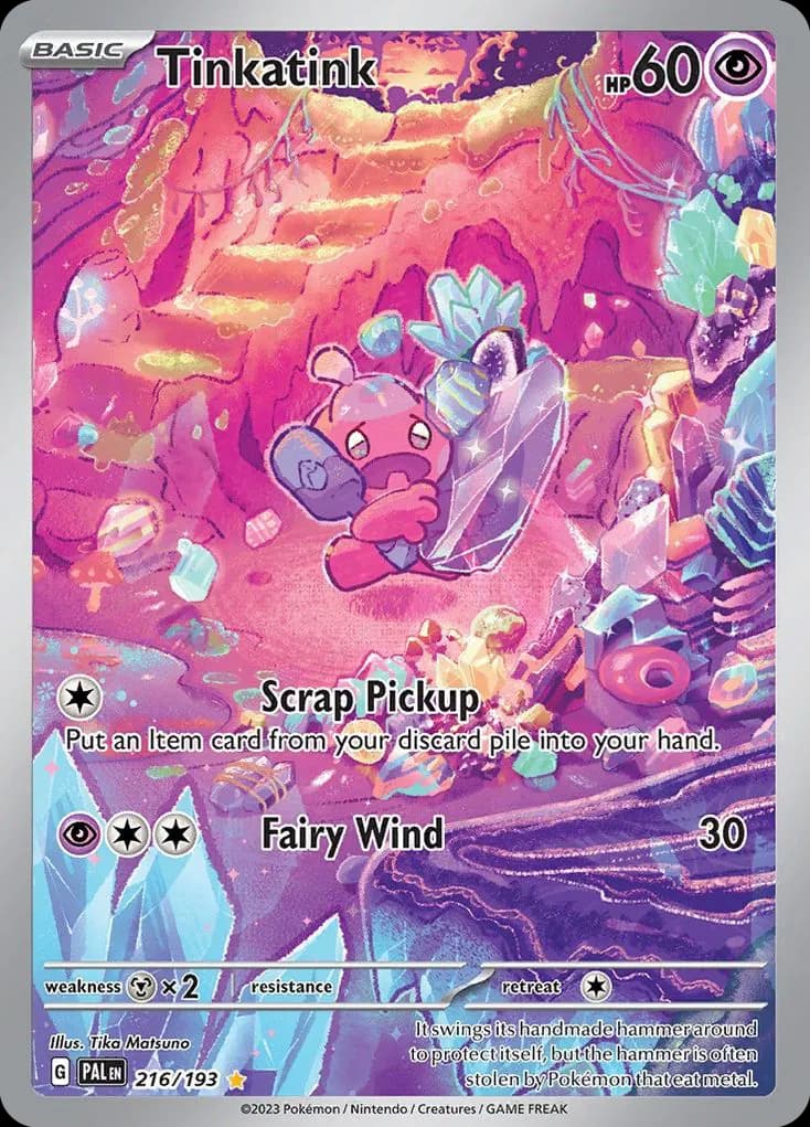 Tinkatink — Paldea Evolved 216 Pokémon card