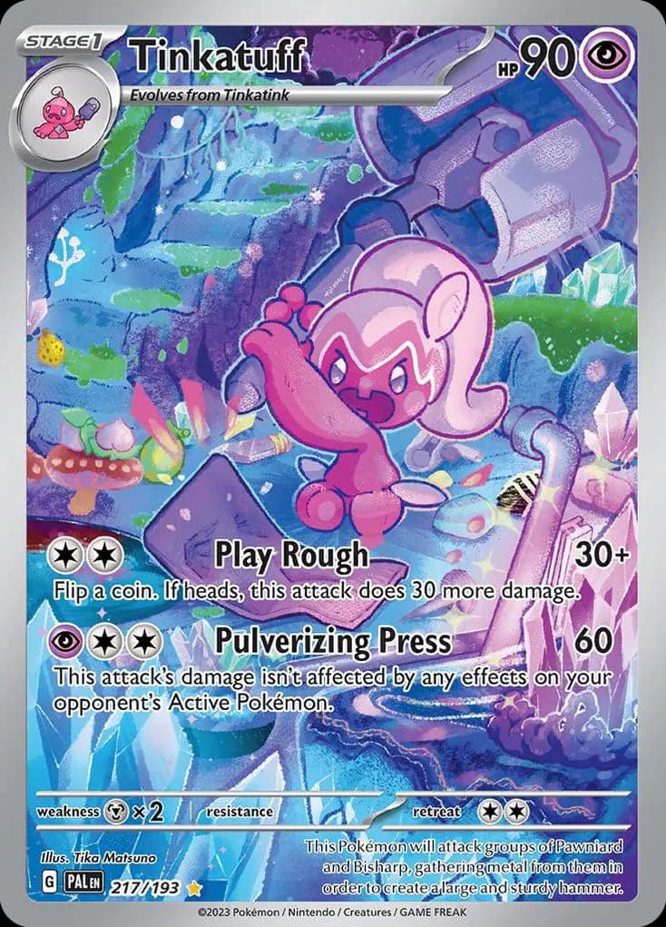 Tinkatuff — Paldea Evolved 217 Pokémon card