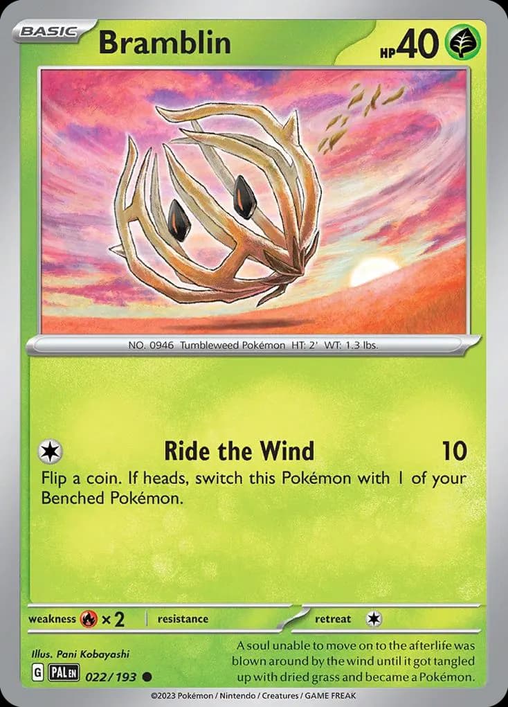 Bramblin — Paldea Evolved 22 Pokémon card