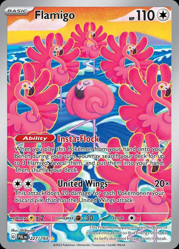Flamigo — Paldea Evolved 227 Pokémon card