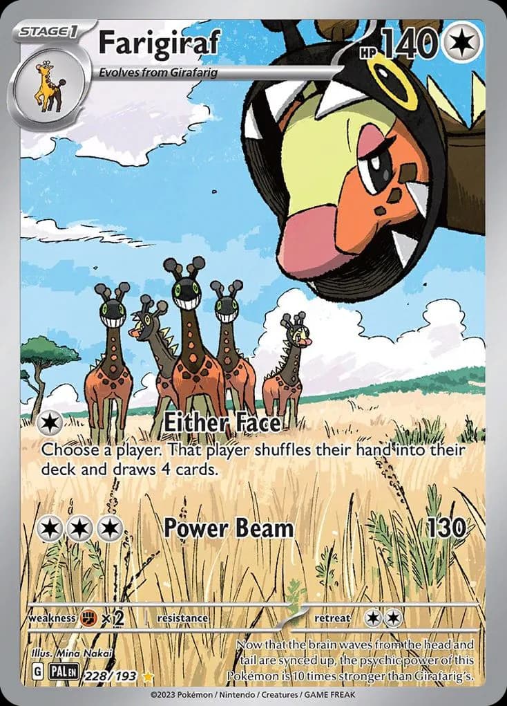 Farigiraf — Paldea Evolved 228 Pokémon card