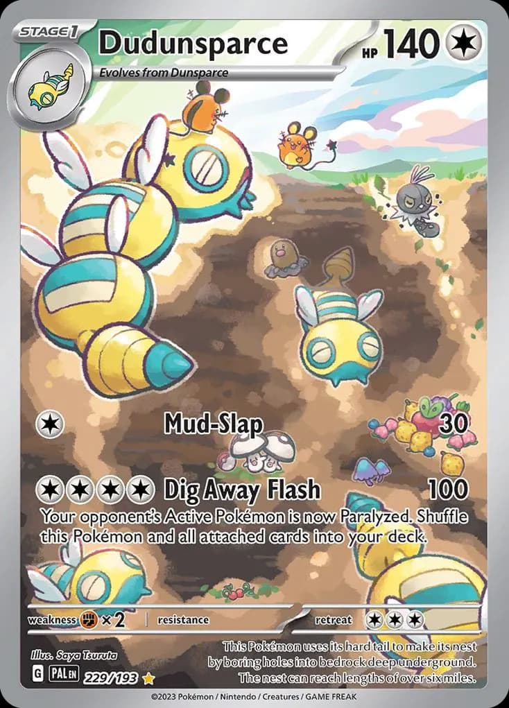 Dudunsparce — Paldea Evolved 229 Pokémon card
