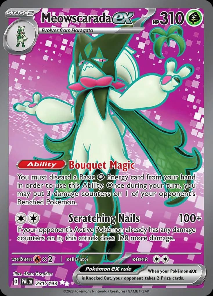 Meowscarada ex — Paldea Evolved 231 Pokémon card