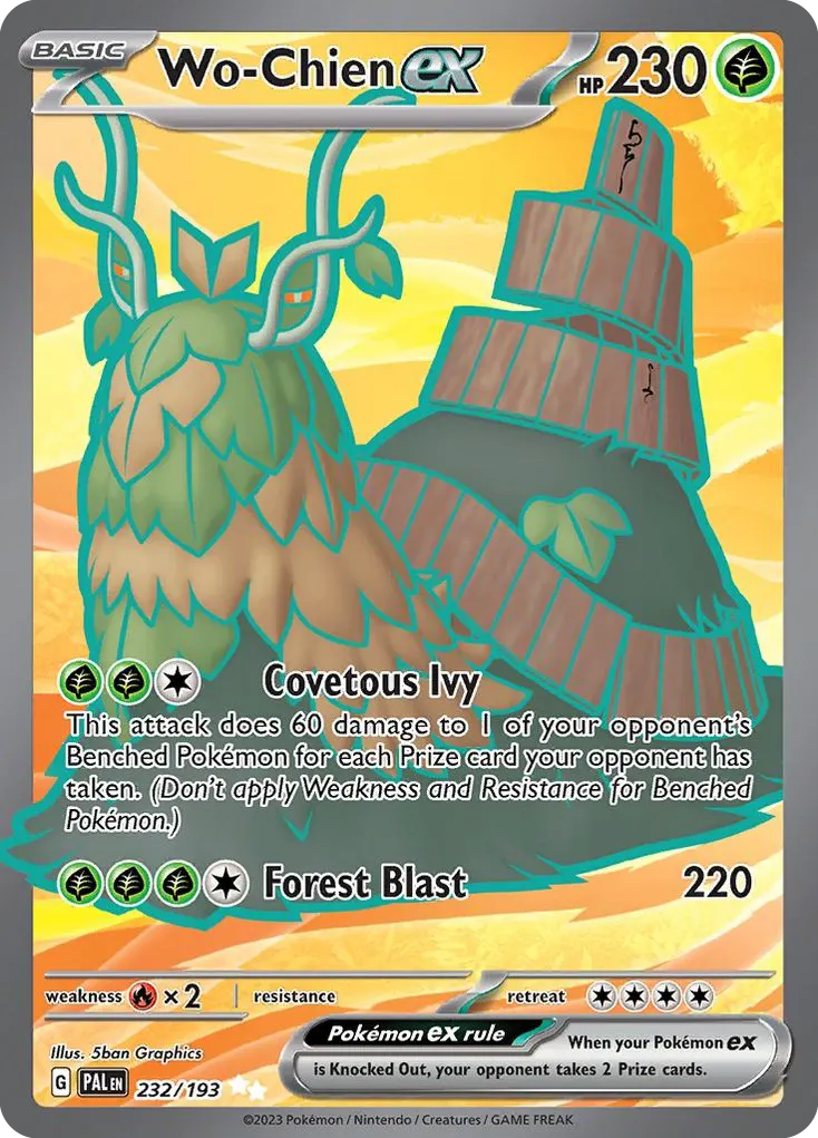 Wo-Chien ex — Paldea Evolved 232 Pokémon card