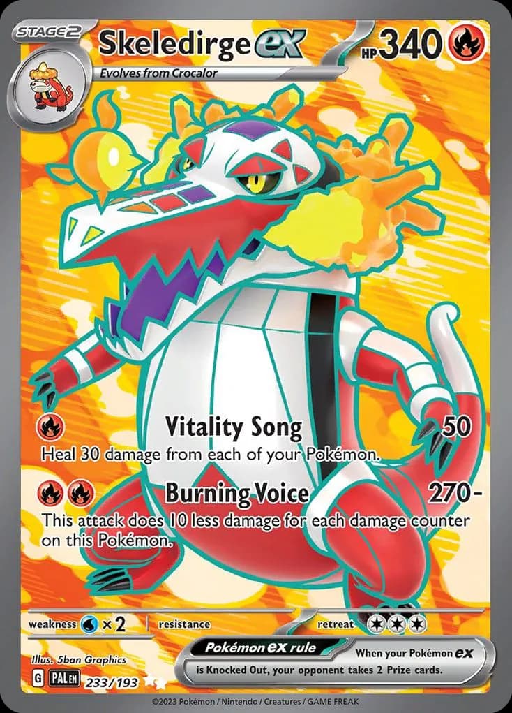Skeledirge ex — Paldea Evolved 233 Pokémon card