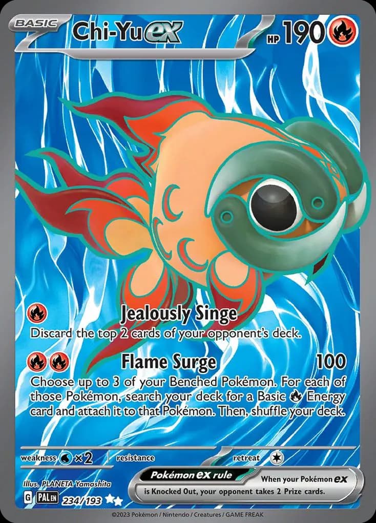 Chi-Yu ex — Paldea Evolved 234 Pokémon card